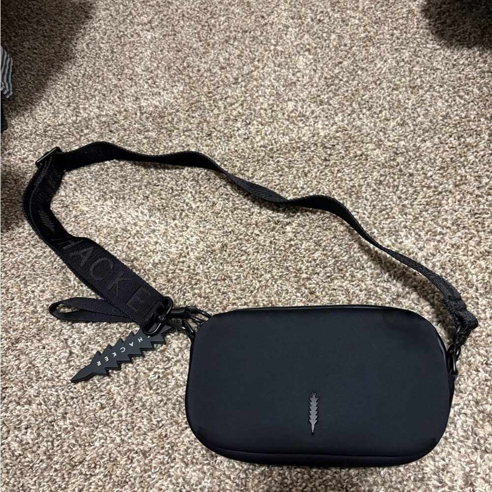 NWOT Thacker Black Belt/Crossbody Bag
